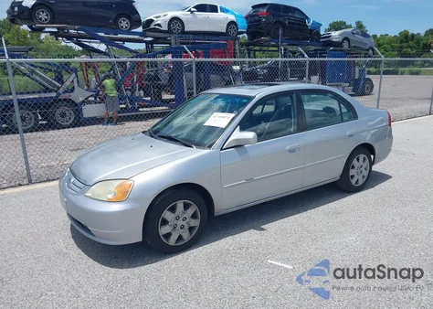 2002 Honda Civic Ex из США, поврежденный, VIN 2HGES26732H613035